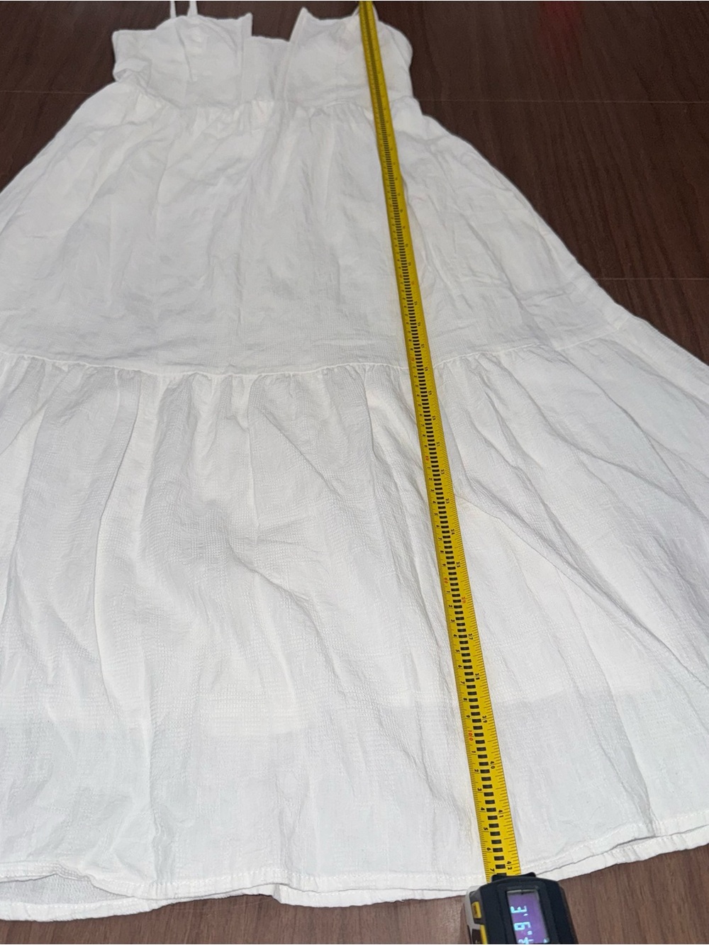 Lulus Simplicity and Sweetness‎ Small White Sleeveless Tiered Midi Dress Pockets - Picture 12 of 14